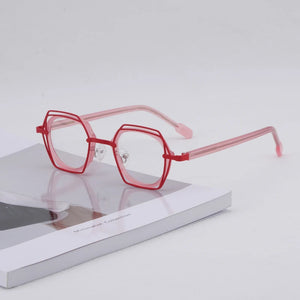 Japanese Handmade Acetate Square Polygon Glasses Vintage Men Myopia Optical Prescription Eyeglasses Frame Women Eyewear