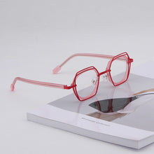 Load image into Gallery viewer, Japanese Handmade Acetate Square Polygon Glasses Vintage Men Myopia Optical Prescription Eyeglasses Frame Women Eyewear