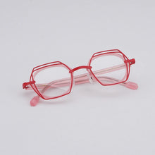 Load image into Gallery viewer, Japanese Handmade Acetate Square Polygon Glasses Vintage Men Myopia Optical Prescription Eyeglasses Frame Women Eyewear