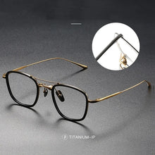 Load image into Gallery viewer, Japanese Handmade Brand Designer Double Beam Pure Titanium Glasses Frame Men CONCORDE2  Acetate Large Frames Eyeglasses