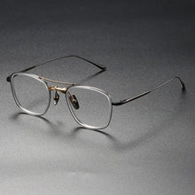 Load image into Gallery viewer, Japanese Handmade Brand Designer Double Beam Pure Titanium Glasses Frame Men CONCORDE2  Acetate Large Frames Eyeglasses