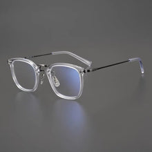 Carica l&#39;immagine nel visualizzatore di Gallery, Japanese Handmade Design GMS806  Pure Titanium Acetate Glasses Frame Men Eyeglass Frame Retro Square Myopia Prescription