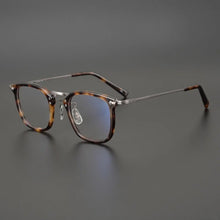 Carica l&#39;immagine nel visualizzatore di Gallery, Japanese Handmade Design GMS806  Pure Titanium Acetate Glasses Frame Men Eyeglass Frame Retro Square Myopia Prescription