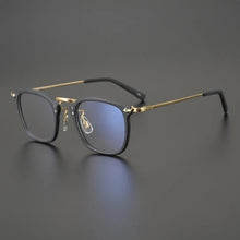 Carica l&#39;immagine nel visualizzatore di Gallery, Japanese Handmade Design GMS806  Pure Titanium Acetate Glasses Frame Men Eyeglass Frame Retro Square Myopia Prescription