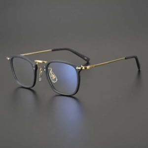 Japanese Handmade Design GMS806  Pure Titanium Acetate Glasses Frame Men Eyeglass Frame Retro Square Myopia Prescription