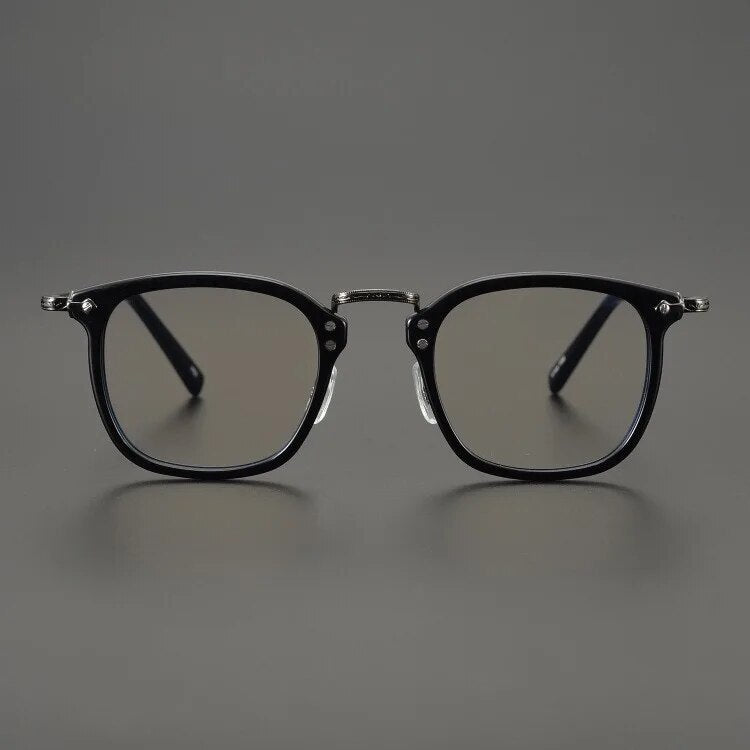 Japanese Handmade Design GMS806  Pure Titanium Acetate Glasses Frame Men Eyeglass Frame Retro Square Myopia Prescription