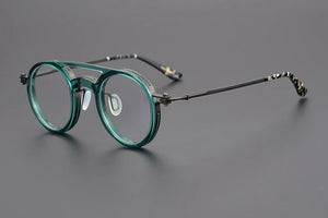 Japanese Handmade Design Glasses Frame Classic Round Titanium Acetate Eyeglasses Men Women Retro Prescription Optical Eyewear