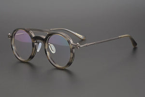 Japanese Handmade Design Glasses Frame Classic Round Titanium Acetate Eyeglasses Men Women Retro Prescription Optical Eyewear