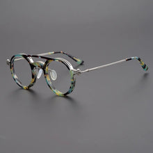 Carica l&#39;immagine nel visualizzatore di Gallery, Japanese Handmade Design Glasses Frame Classic Round Titanium Acetate Eyeglasses Men Women Retro Prescription Optical Eyewear