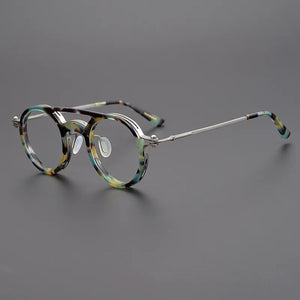 Japanese Handmade Design Glasses Frame Classic Round Titanium Acetate Eyeglasses Men Women Retro Prescription Optical Eyewear