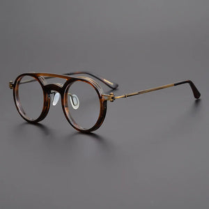 Japanese Handmade Design Glasses Frame Classic Round Titanium Acetate Eyeglasses Men Women Retro Prescription Optical Eyewear