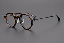 Carica l&#39;immagine nel visualizzatore di Gallery, Japanese Handmade Design Glasses Frame Classic Round Titanium Acetate Eyeglasses Men Women Retro Prescription Optical Eyewear