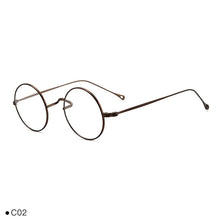 Carica l&#39;immagine nel visualizzatore di Gallery, Occhiali da vista giapponesi fatti a mano Occhiali classici rotondi piccoli Occhiali in titanio Montatura ultraleggera Uomo Donna Miopia Gafas Senza nasello