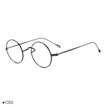 Carica l&#39;immagine nel visualizzatore di Gallery, Occhiali da vista giapponesi fatti a mano Occhiali classici rotondi piccoli Occhiali in titanio Montatura ultraleggera Uomo Donna Miopia Gafas Senza nasello
