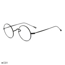 Carica l&#39;immagine nel visualizzatore di Gallery, Occhiali da vista giapponesi fatti a mano Occhiali classici rotondi piccoli Occhiali in titanio Montatura ultraleggera Uomo Donna Miopia Gafas Senza nasello