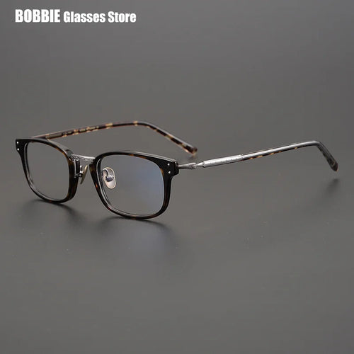 Japanese Handmade Eyeglasses Ultralight Titanium Glasses Frame Men Vintage Square Optical Eyewear Women Blue Light Gafas GMS-820