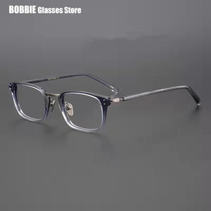 Japanese Handmade Eyeglasses Ultralight Titanium Glasses Frame Men Vintage Square Optical Eyewear Women Blue Light Gafas GMS-820