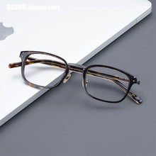 Load image into Gallery viewer, Japanese Handmade Eyeglasses Ultralight Titanium Glasses Frame Men Vintage Square Optical Eyewear Women Blue Light Gafas GMS-820