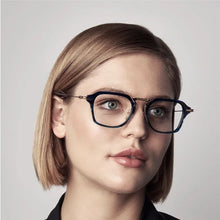 Load image into Gallery viewer, Japanese Handmade Eyewear Men&#39;s Large Glasses Frame Classic Acetate Titanium Eyeglasses for Women DTX413Read Prescription Lenses