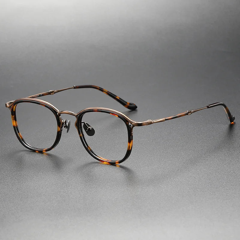 Japanese Handmade Glasses Frame Men Retro Oval Titanium Acetate Eyeglasses Women Round Trend Eyewear Spectacles Accessory M3118