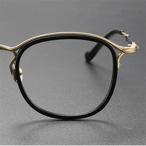 Japanese Handmade Glasses Frame Men Retro Oval Titanium Acetate Eyeglasses Women Round Trend Eyewear Spectacles Accessory M3118