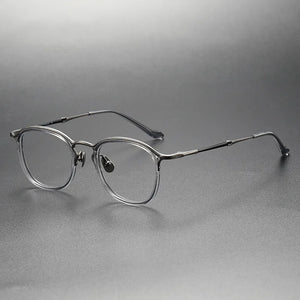 Japanese Handmade Glasses Frame Men Retro Oval Titanium Acetate Eyeglasses Women Round Trend Eyewear Spectacles Accessory M3118
