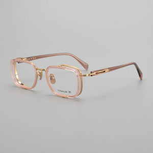 Japanese Handmade Pure Titanium Eyeglasses Frame Vintage Men Optical Eyewear   Prescription Glasses Women Spectacle