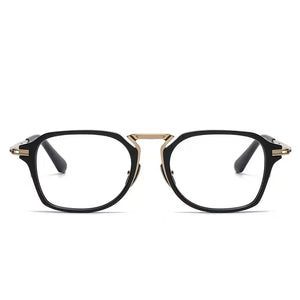 Japanese Handmade Pure Titanium Glasses Frame Brand DTX413 Big Face Square Full Frames Polygon Eyeglasses Myopia Optical Lens