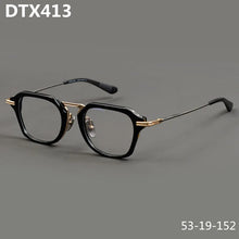 Carica l&#39;immagine nel visualizzatore di Gallery, Japanese Handmade Pure Titanium Glasses Frame Brand DTX413 Big Face Square Full Frames Polygon Eyeglasses Myopia Optical Lens
