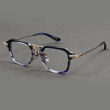 Carica l&#39;immagine nel visualizzatore di Gallery, Japanese Handmade Pure Titanium Glasses Frame Brand DTX413 Big Face Square Full Frames Polygon Eyeglasses Myopia Optical Lens