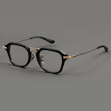 Carica l&#39;immagine nel visualizzatore di Gallery, Japanese Handmade Pure Titanium Glasses Frame Brand DTX413 Big Face Square Full Frames Polygon Eyeglasses Myopia Optical Lens