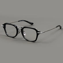 Carica l&#39;immagine nel visualizzatore di Gallery, Japanese Handmade Pure Titanium Glasses Frame Brand DTX413 Big Face Square Full Frames Polygon Eyeglasses Myopia Optical Lens