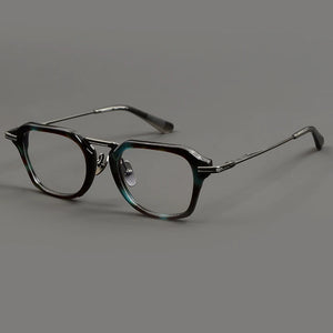 Japanese Handmade Pure Titanium Glasses Frame Brand DTX413 Big Face Square Full Frames Polygon Eyeglasses Myopia Optical Lens