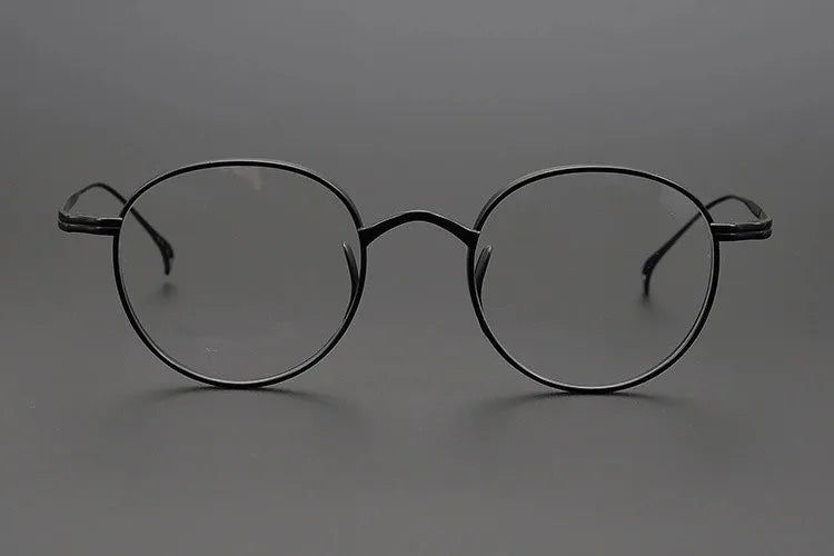 Japanese Handmade Pure Titanium Glasses Frame KMN113 Retro Oval Round Men Eyeglasses Women Myopia Reading Eyewear Frames Oculos