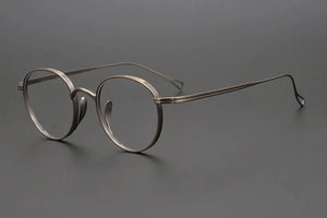 Japanese Handmade Pure Titanium Glasses Frame KMN113 Retro Oval Round Men Eyeglasses Women Myopia Reading Eyewear Frames Oculos