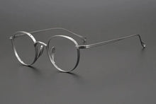 Load image into Gallery viewer, Japanese Handmade Pure Titanium Glasses Frame KMN113 Retro Oval Round Men Eyeglasses Women Myopia Reading Eyewear Frames Oculos