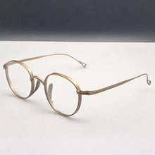 Load image into Gallery viewer, Japanese Handmade Pure Titanium Glasses Frame KMN113 Retro Oval Round Men Eyeglasses Women Myopia Reading Eyewear Frames Oculos