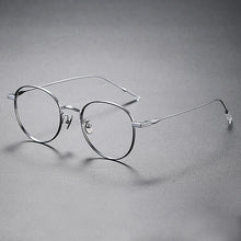 Carica l&#39;immagine nel visualizzatore di Gallery, Japanese Handmade Pure Titanium Glasses Frames Men Women Ultra Light Round Eyeglass Frames Reading Prescription Eyewear Frame