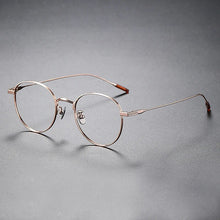 Carica l&#39;immagine nel visualizzatore di Gallery, Japanese Handmade Pure Titanium Glasses Frames Men Women Ultra Light Round Eyeglass Frames Reading Prescription Eyewear Frame