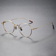 Carica l&#39;immagine nel visualizzatore di Gallery, Japanese Handmade Pure Titanium Glasses Frames Men Women Ultra Light Round Eyeglass Frames Reading Prescription Eyewear Frame