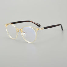 Carica l&#39;immagine nel visualizzatore di Gallery, Japanese Handmade Round Acetate Glasses Frame Men Ultra-light Vintage Oval Eyeglasses Frames Women Spectacles Eyewear GAFAS