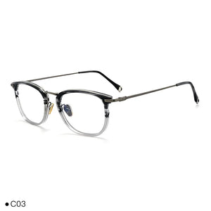 Japanese Handmade Square Titanium Glasses Frame Men Ultralight Myopia Eyeglasses Women Retro Prescription Anti Blue Light Optics