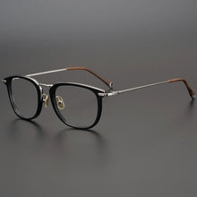 Carica l&#39;immagine nel visualizzatore di Gallery, Japanese Handmade Square Titanium Glasses Frame Men Ultralight Myopia Eyeglasses Women Retro Prescription Anti Blue Light Optics