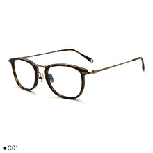 Carica l&#39;immagine nel visualizzatore di Gallery, Japanese Handmade Square Titanium Glasses Frame Men Ultralight Myopia Eyeglasses Women Retro Prescription Anti Blue Light Optics