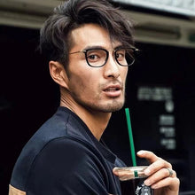 Carica l&#39;immagine nel visualizzatore di Gallery, Japanese Handmade Square Titanium Glasses Frame Men Ultralight Myopia Eyeglasses Women Retro Prescription Anti Blue Light Optics