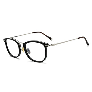 Japanese Handmade Square Titanium Glasses Frame Men Ultralight Myopia Eyeglasses Women Retro Prescription Anti Blue Light Optics