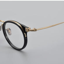 Load image into Gallery viewer, Japanese Handmade Titanium Acetate Glasses Frame For Men Vintage Round Myopia Prescription Reading Eyeglasses Spectacles Gafas