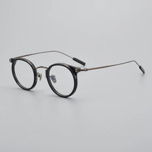 Load image into Gallery viewer, Japanese Handmade Titanium Acetate Glasses Frame For Men Vintage Round Myopia Prescription Reading Eyeglasses Spectacles Gafas