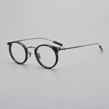 Load image into Gallery viewer, Japanese Handmade Titanium Acetate Glasses Frame For Men Vintage Round Myopia Prescription Reading Eyeglasses Spectacles Gafas