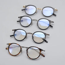 Load image into Gallery viewer, Japanese Handmade Titanium Acetate Glasses Frame For Men Vintage Round Myopia Prescription Reading Eyeglasses Spectacles Gafas